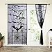 AerWo Halloween Curtains, 2PCS Spider Web Bats Curtains, Black Lace Door Curtain Panel Decor for Halloween Window Decorations, 40 x 84 Inch