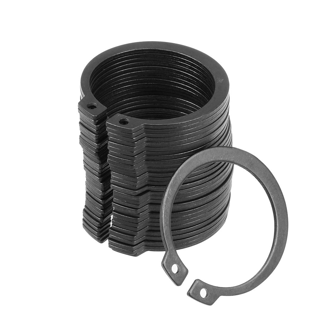 sourcing map 41mm External Circlips C-Clip Retaining Shaft Snap Rings 65Mn 30pcs