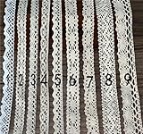 Jimess 27Yards of Asstd Cream Vintage Cutton Lace Ribbon for Decorating,DIY,Floral Designing & Crafts(1-9)