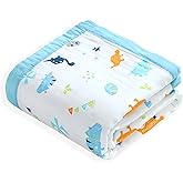 Muslin Quilt Baby Blankets 43 * 43in, Neutral Toddler Cooton Swaddle Blanket, Soft Receiving Blankets for Unisex Baby Girl Boy,Cobijas para Bebe, Newborn Nuilt Crib