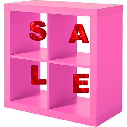 Amazon Com Divided Shelf Unit 2 Shelf Floor Standing Pink