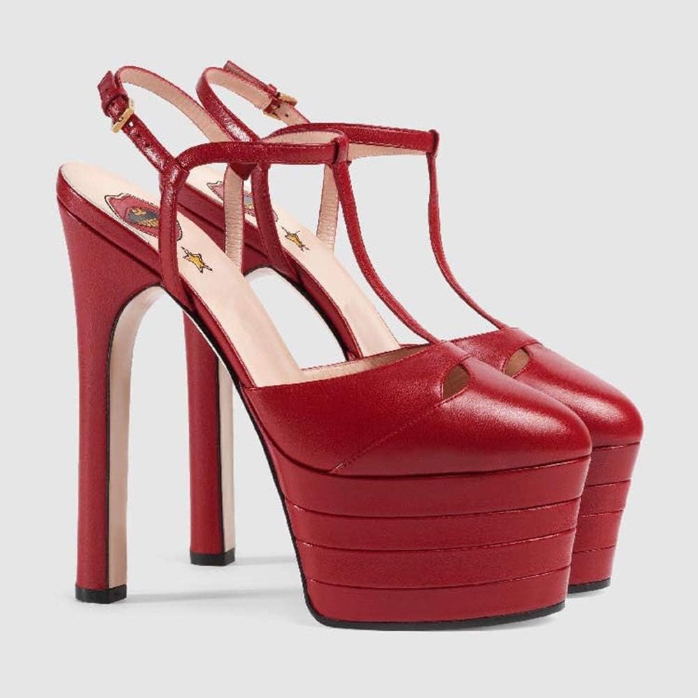 Spring High Heel Women's Shoes Thick Bottom 16cm Super High-heeled Baotou Catwalk Sandals