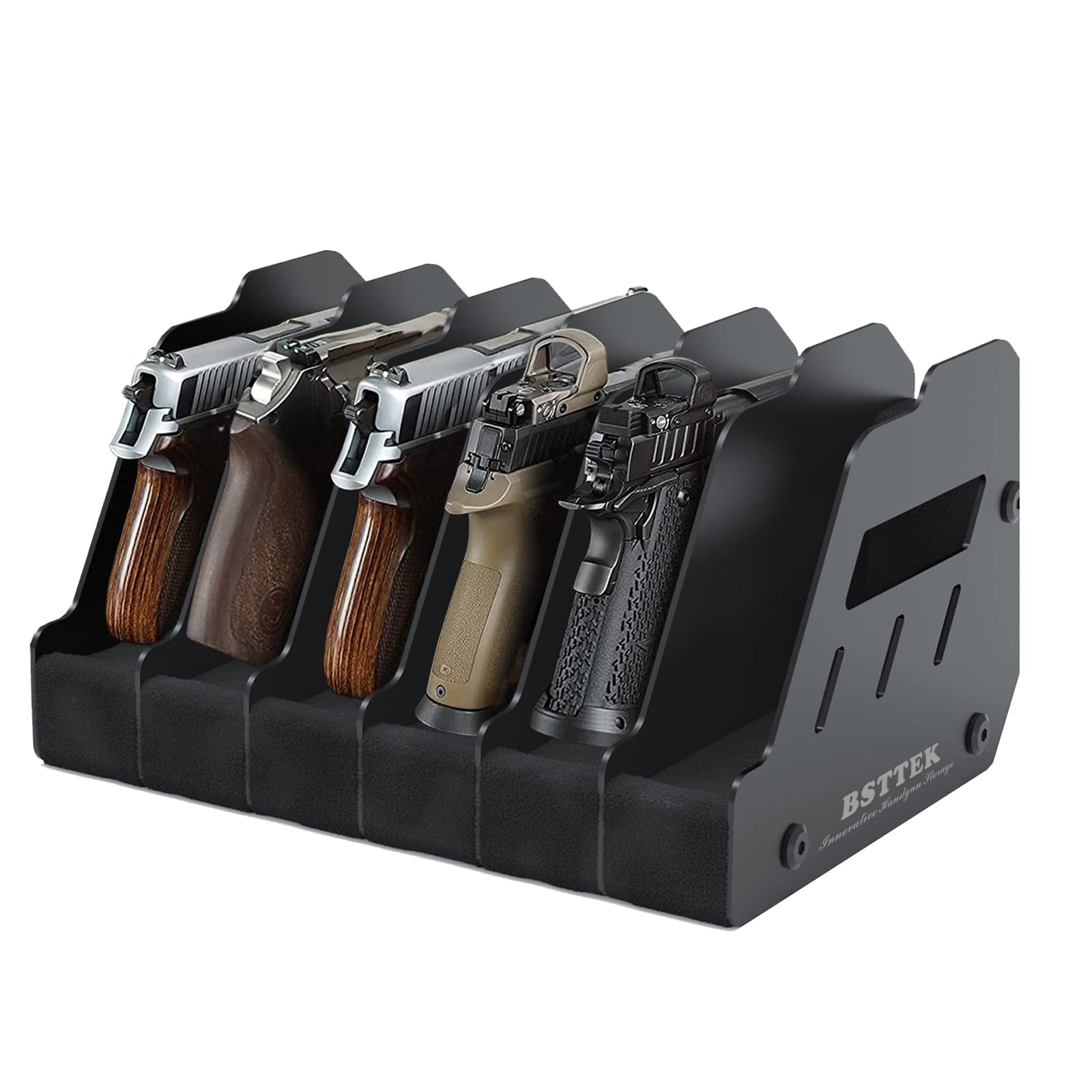 Photo 1 of BSTTEK Foam Pistol Rack for Gun Safe | Gun Cabinet Accessories | Storage Organizer Revolver Firearm Handgun Rack Stand Display Holder Fits 6 of Pistols