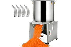 Commercial Food Processor, 3500 RPM Electric Vegetable Dicer Chopper, 1800W Professional Veggie Shredder Grater, Large Feed P
