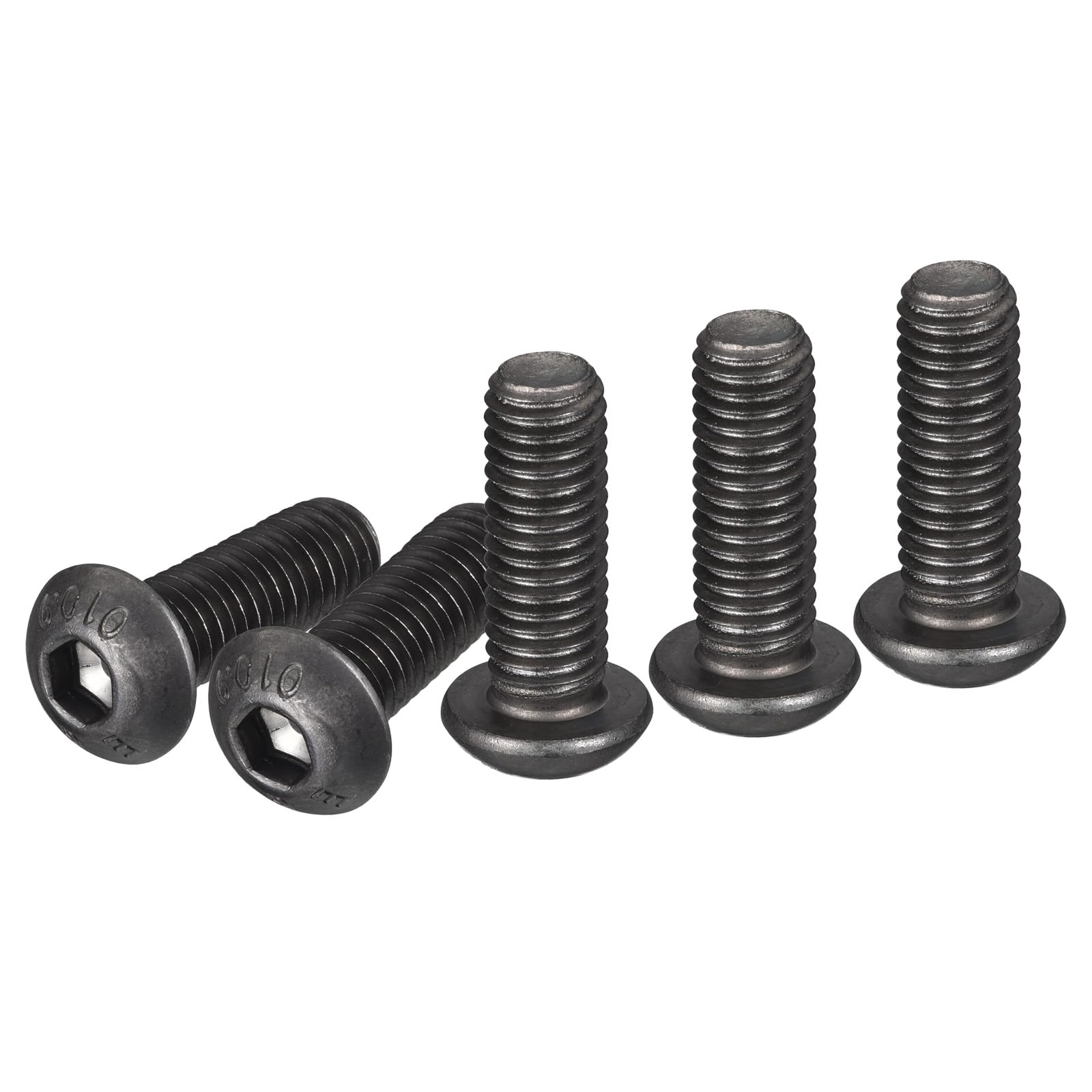 DTGN M8-1.25x25mm Button Head Socket Cap Screws - 25Pack - Good for Machine - Carbon Steel Black Oxide - Hex Drive Full Thread Fasteners — image 1