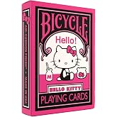 Bicycle Hello Kitty Playing Cards Black and Pink 1 Deck Kawaii | Hello Kitty on court cards, Kawaii black and pink design, Adorable number cards with mice and teddies, Made in USA