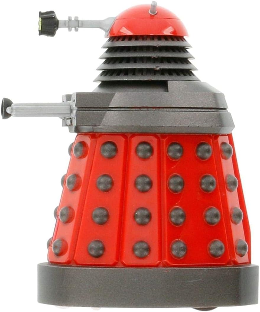 Doctor Who Dalek - Red Desktop Patrol Figure with Motion Detectors and Sound Effects - 4" Tall