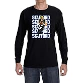 Long Sleeve Black Los Angeles Matthew Stafford Text Pic T-Shirt