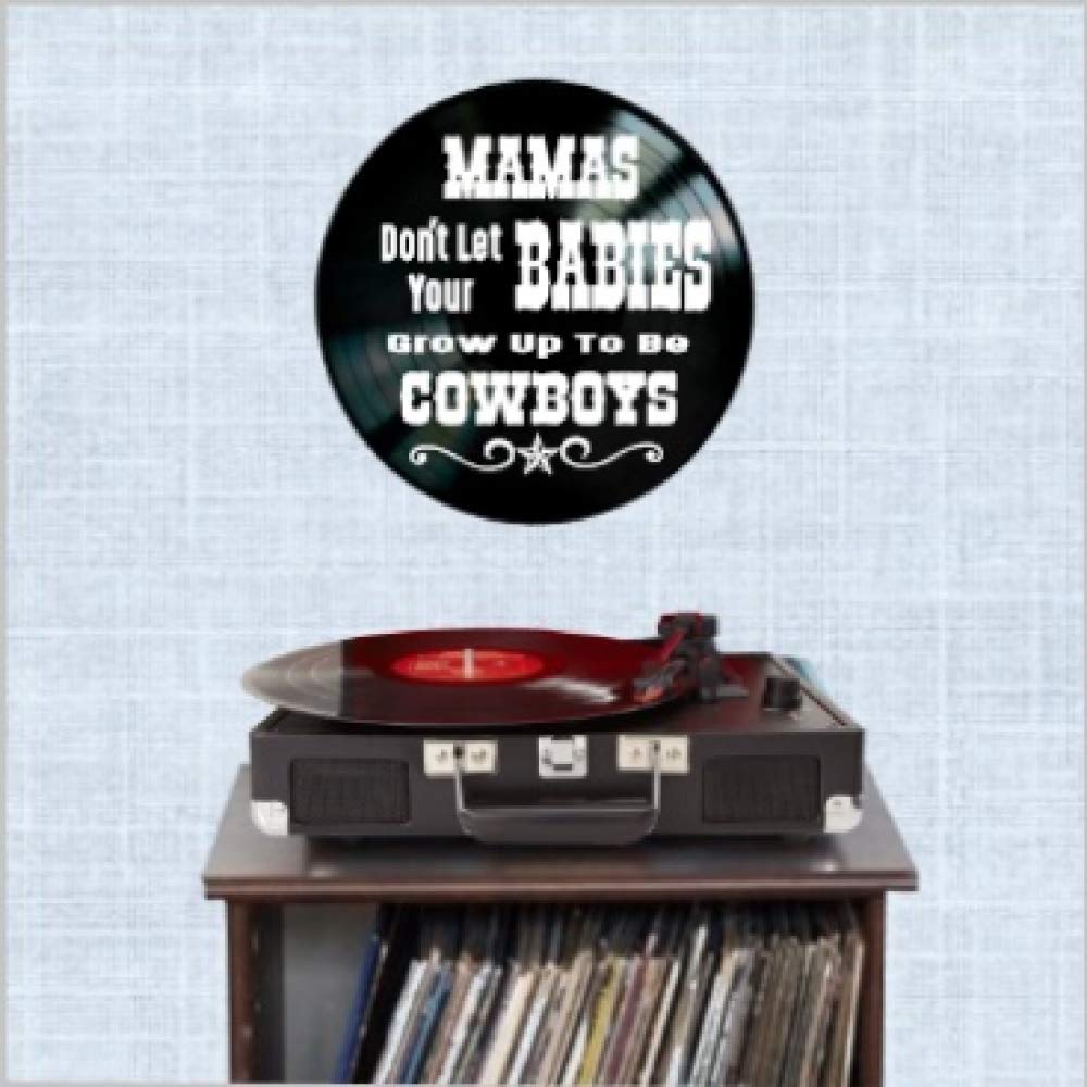 Mamas Dont Let Your Babies song lyrics by Willie and Waylon on a Vinyl Record Album Wall artwork
