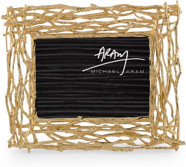 MICHAEL ARAM Twig Gold Convertible 4x6 / 5x7 Photo Picture Frame