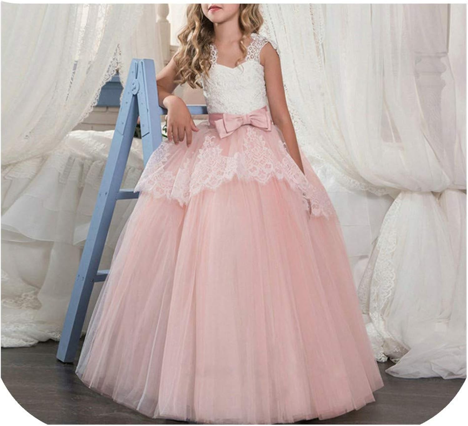 peach gown for kids