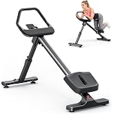 Ab Machine for Home Gym Ab Workout Equipment With Abdominal Sweat Belt | 3-Level Adjustable Ab Trainer Machine for Women &amp; Men Maquina De Ejercicios En Casa With An Lcd Screen And Knee Protection