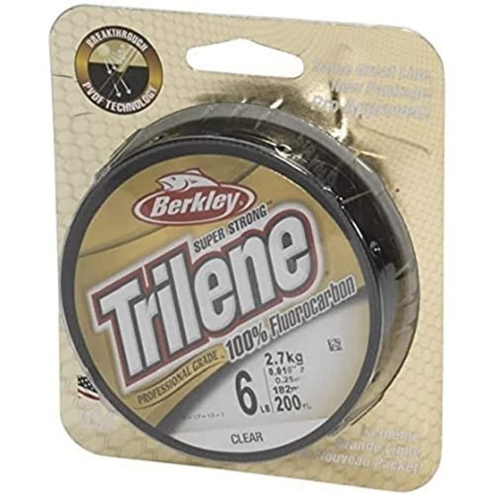Berkley Trilene 100% Fluorocarbon Leader, Fishing Line, Fluorocarbon, Predator Fishing, Perch, Zander, Trout, Unisex, Clear, 0.38mm | 11.3kg | 25lb | 50m | 55yd