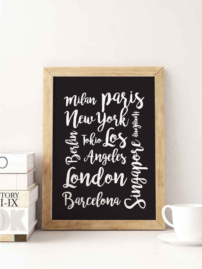 Amazon.com: City Names Print, Typography Print, Wall Decor, Travel