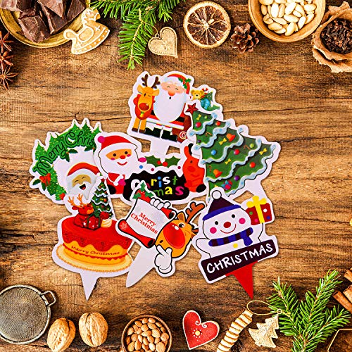 350 Pieces Christmas Cupcake Toppers Pick Set Cake Topper Decoration With Santa Claus Snowman Tree Reindeer Design For Christmas Cake Decoration Party Supplies Notebook 7 Styles Pricepulse