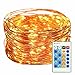 HaMi 33ft 100 LED Christmas Lights with Remote Control,Copper Wire Starry String Lights with UL Certified for Decorative Holiday Patio Garden - Warm White