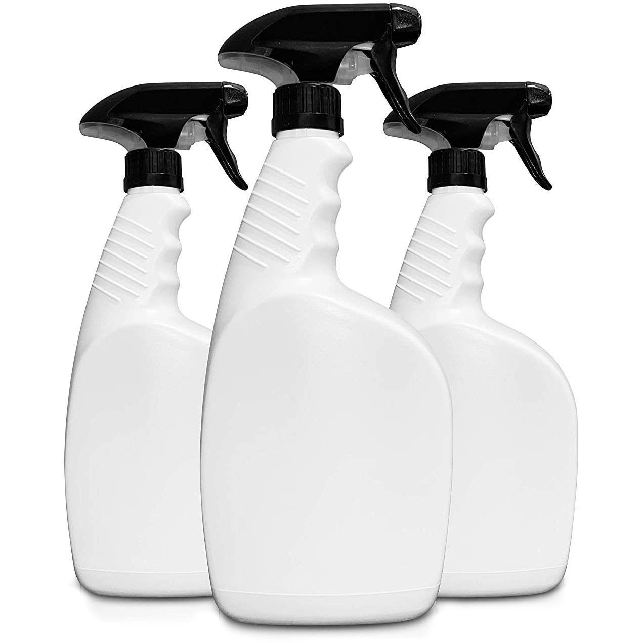 Photo 1 of HAVENLAB 32oz 3 Pack Reusable Plastic Spray Bottle Sprayer for Auto Detailing, Water Plants, Grilling, Haircuts, Cleaning, Disinfectant, Chemicals - HDPE, Non-BPA, Easy Squeeze Trigger.
