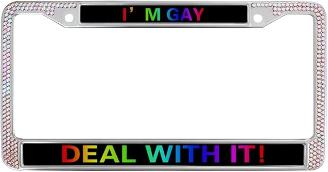 Amazon Com License Plate Tag Frame Cover I M Gay Deal With