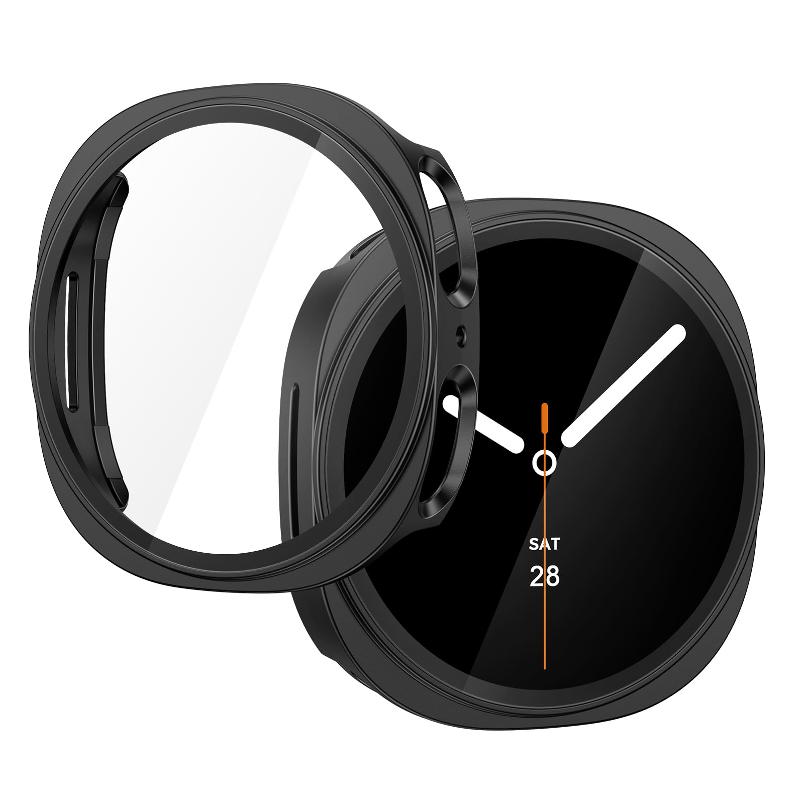 Photo 1 of Julk [2 Pack] for New 2025 Galaxy Watch 8 Screen Protector 40mm, Protective Hard Case with Built-in Tempered Glass, Ultra-Thin Scratch Resistant Face Cover for Samsung Watch 8 40mm (2 Black)