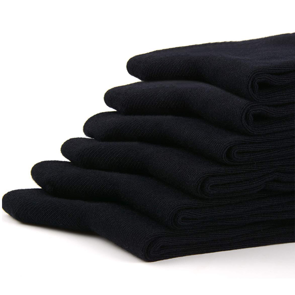 M MOACC Men\'s Breathable Combed Cotton Cushion Dress Half Crew Socks,6 Pair #80402