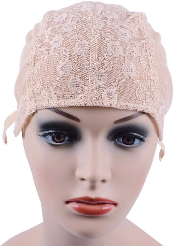 Double Lace Wig Cap for Making Wigs With Adjustable Strap on the Back Glueless Wig Caps Hairnets (Blonde M 54cm) - Image 5