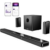 ULTIMEA 9.1ch Surround Sound System with Dolby Atmos, 2 Rear Speaker, 6.5" Wireless Subwoofer, RGB Light, App, Detachable Surround Sound System for Home Theater, Peak Power 470W, HDMI eARC, Apollo S90