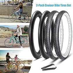 2-Pack Cruiser Bike Tires Set: MOHEGIA 26 x 2.125