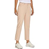 CRZ YOGA Women's High Rise Golf Pants 27" Quick Dry Stretch Casual Straight Leg Dress Work Pants with 5 Pockets
