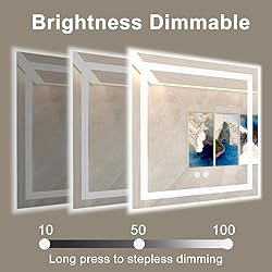BuLife 28 X 28 Inch Square LED Bathroom Vanity