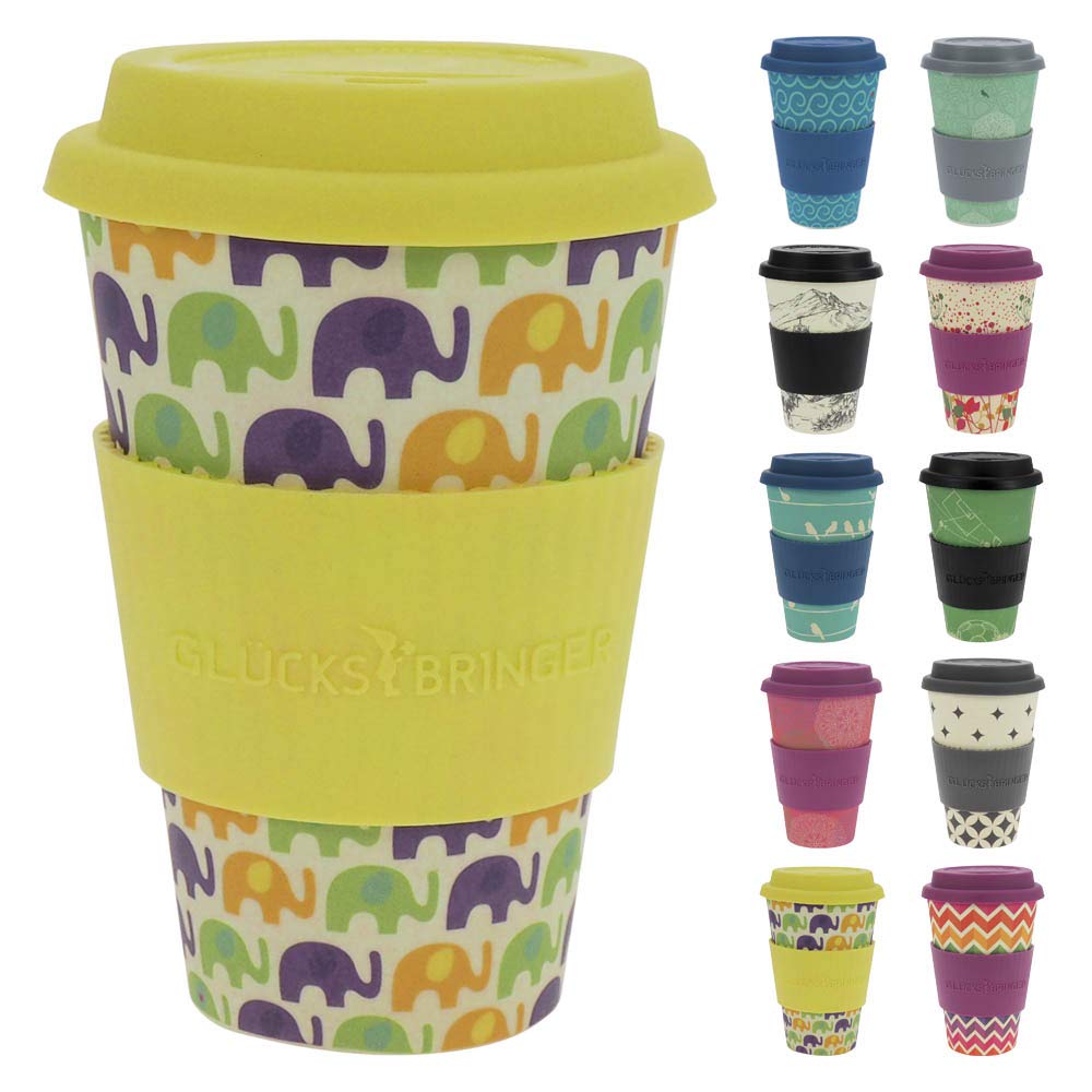 ebos Glücksbringer CoffeetoGoBecher aus Bambus Kaffe