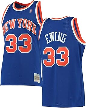 Camiseta de Baloncesto Unisex Sportswear Camiseta New York Knicks Patrick Ewing Mitchell \u0026 Ness Blue Big \u0026 Tall Hardwood Classics Jersey: Amazon.es: Deportes y aire libre