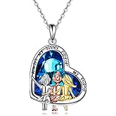 AOBOCO Christmas Gifts Sterling Silver Sister Necklace for 2, 3 Sisters Pendant, Big Litter Sisters Birthday Jewelry Gift