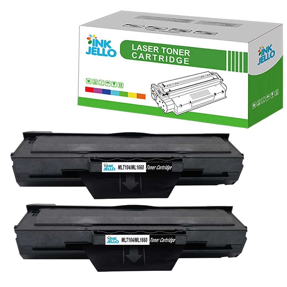 InkJello Compatible Toner Cartridges Replacement for Samsung ML-1660 ML-1665 ML-1670 ML-1675 ML-1860 ML-1865 ML-1865W SCX-3200 SCX-3205 SCX-3205W MLT-D1042S (Black, 2-Pack)