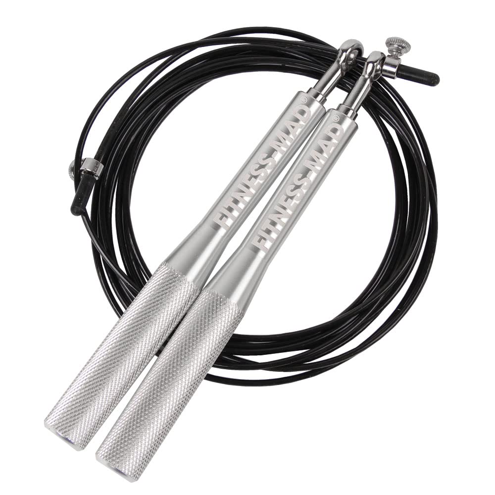 Fitness Mad Ultra Speed Rope, silver, 3m length