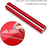 TECKWRAP Red Chrome Vinyl Permanent 12x5FT for Cricut Silhouette view 2