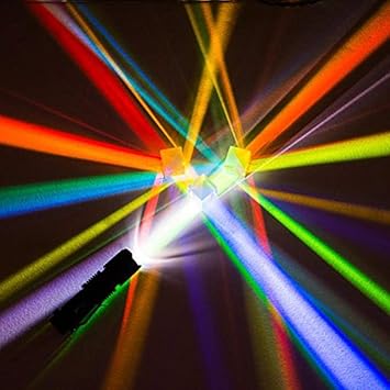 DyNamic 2 Stücke 2,2x2,2x2,2 cm Optisches Glas Educational Prism Kreuz Dichroic X-Cube Glas Prismen RGB Kombinierer Dekoratio