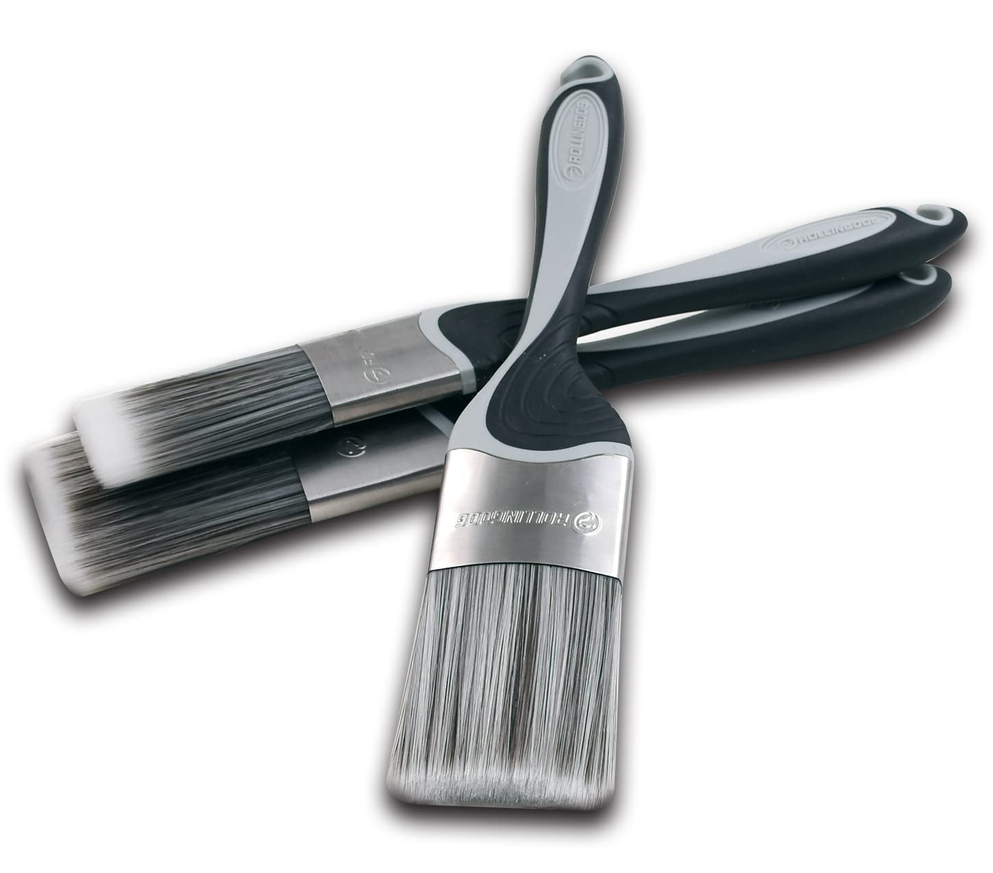 ROLLINGDOG Gloss Paint Brushes - Cutting in Brush for Painting,window frame,Trim,Corner,Skirting boards,Edging Painting Decorating 1.5",2",2.5"(3PC Set)