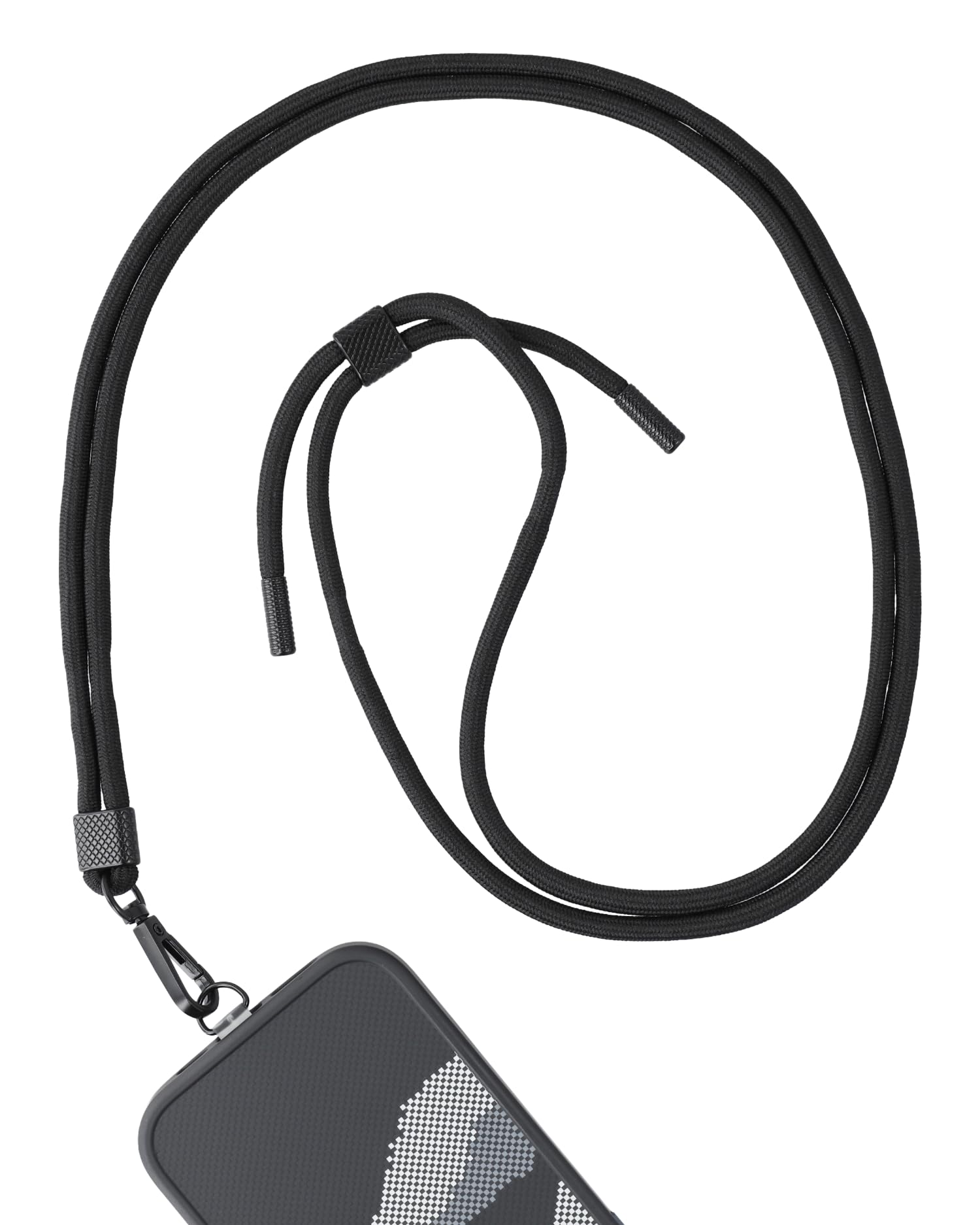 AHABIPERS Mobile Phone Lanyard, Universal Mobile Phone Strap, Nylon Phone Lanyard for iPhone Huawei Samsung and All Smartphones - Black โ image 1