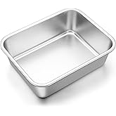 Onader Lasagna Pan 12¾ x 10 Inch, Deep Stainless Steel Cake Pan, Rectangular Baking Dish