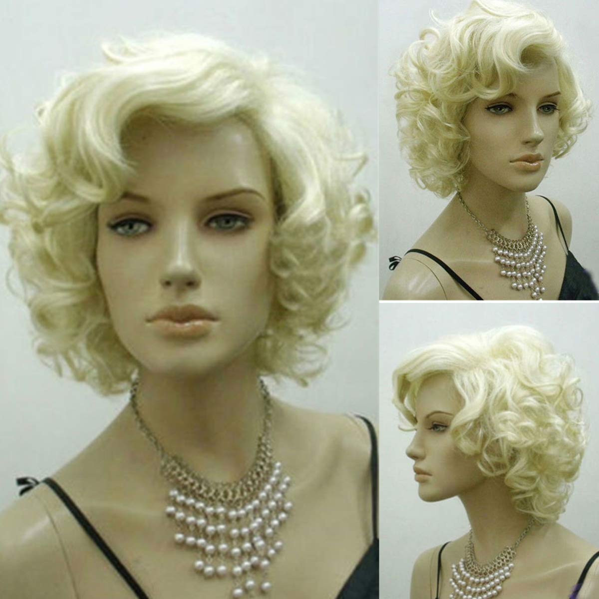 Blonde Fashion Curly Wig Cosplay Hair Full Wigs Hot Style Short