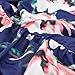 OQC Women's Vintage Floral Print 3/4 Sleeve Beach Party Boho Maxi Dress Navy