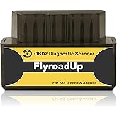 FlyroadUp Bluetooth OBD2 Scanner for iOS iPhone & Android, Wireless Car Code Reader Diagnostic Tool for Check Engine Light, Works on OBDII Vehicles 1996 & Newer