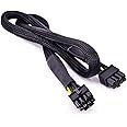 TeamProfitcom CPU 8 Pin Male to CPU 8(4+4) Pin Male EPS-12V Motherboard Power Adapter Cable for EVGA Modular Power Supply (NOT PCI-e - NOT GPU VGA Cable !!!) 32 inches