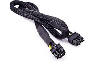TeamProfitcom CPU 8 Pin Male to CPU 8(4+4) Pin Male EPS-12V Motherboard Power Adapter Cable for EVGA Modular Power Supply (NO