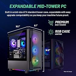 Skytech Shadow Gaming PC Desktop, Ryzen 7 7700 3.8