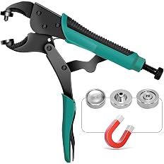 Heavy Duty Snap Fasteners Kit,【Upgraded Version】 Snap Pliers for Metal Snaps, CENOZ Canvas Snap Kit Tool with 2 Dies, for Fas