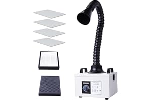 KNOKOO FES150S Solder Fume Extractor, 200m³/h 100W Strong Suction 3 Stage Filtration System Professional Purification for 5W Laser Engraver and Desk Soldering Smoke Absorption(US-plug 110V)