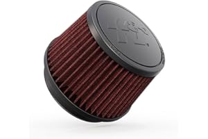 K&N High-Flow Original Lifetime Universal Clamp-On Air Filter: High Performance, Premium, Washable: Flange Diameter: 4 In, Filter Height: 3.5 In, Flange Length: 0.625 In, Shape: Round Tapered, RU-2510
