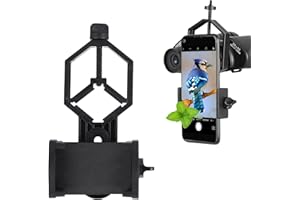 Telescope Phone Holder, Universal Binoculars/Microscopes Mobile Phone Photo Holders Mount Bracket for Bird Glasses, Monocular