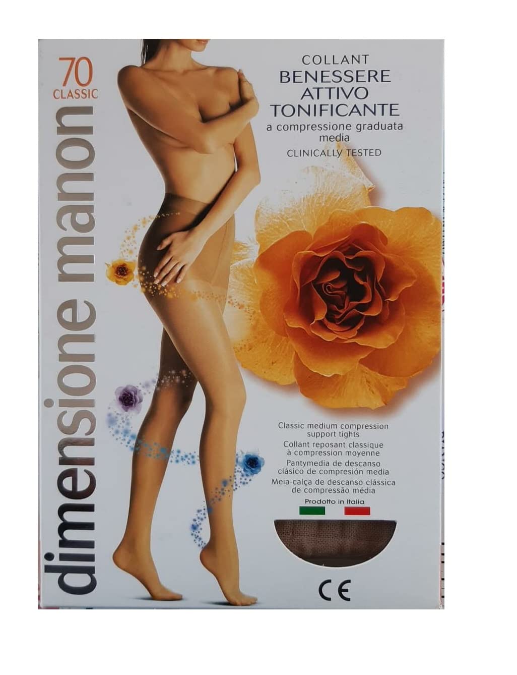 Manon 70 Classic Graduated Compression Support Stockings - Black - 3